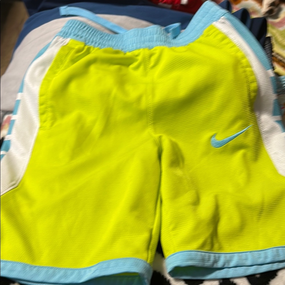 Nike Green and Blue Athletic Shorts